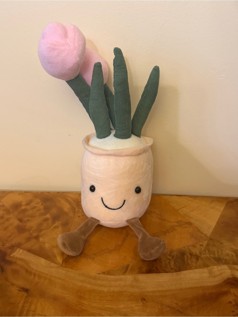 Pink Tulip Succulent Happy Plant Sitter Stuffed Plush 12 Inch Cozy